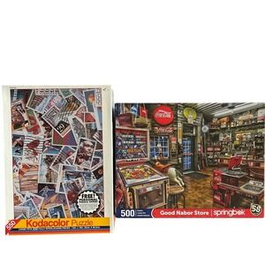 Kodacolor Stamps and Springbok Coca Cola Puzzle Set